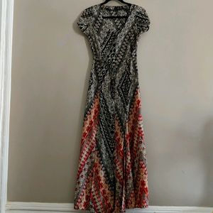 V-neck button down Maxi dress